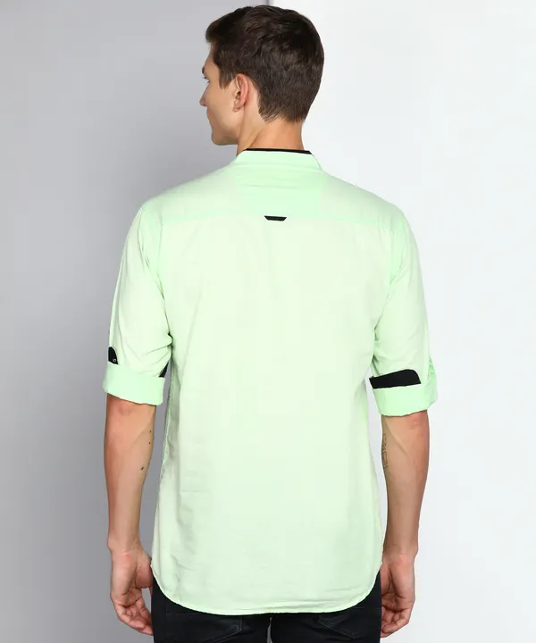 Men's_Candy_Green_Cotton_Elegance_Shirt_Kurta