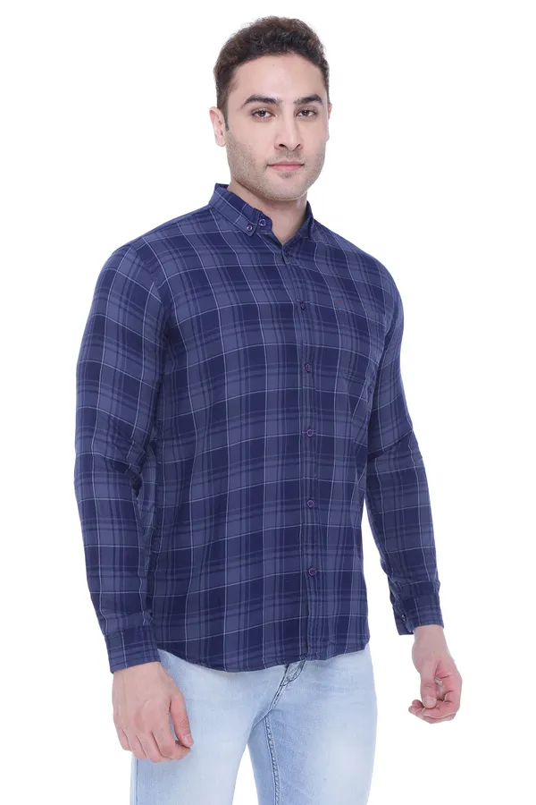 Men's_Grey_Indigo_Delight_Cotton_Checks_Shirt