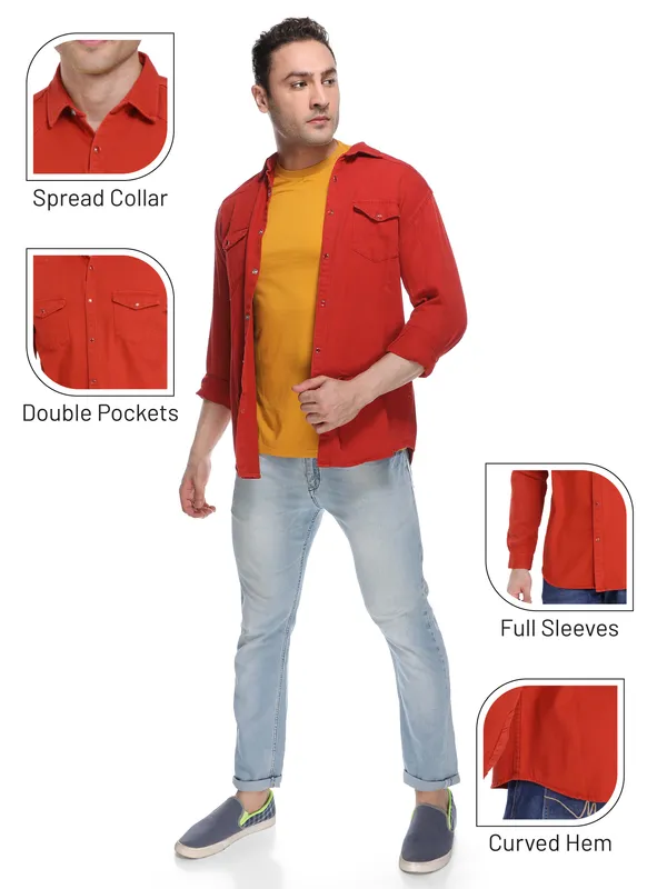 Men's_Flame_Orange_Cotton_Twill_Tactical_Cargo_Shirt