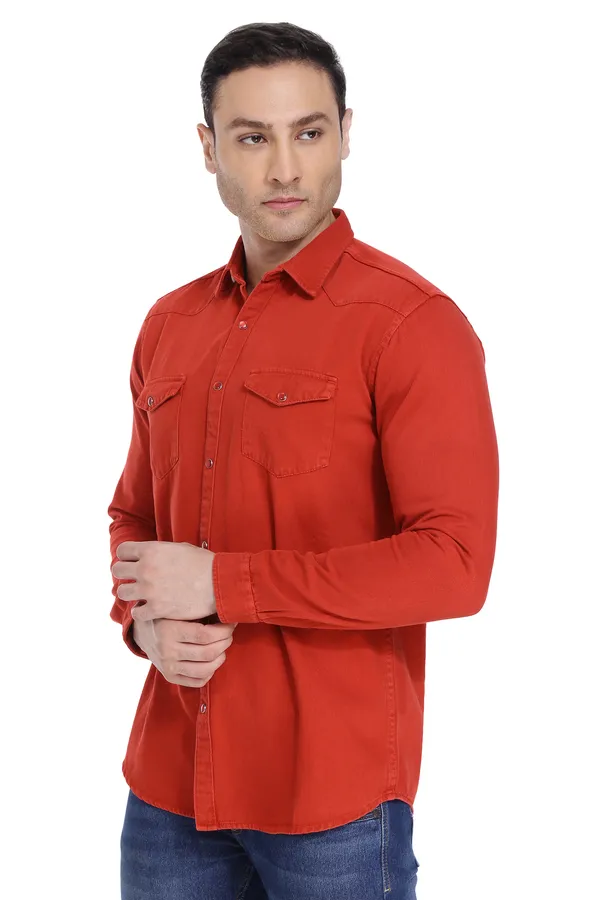 Men's_Flame_Orange_Cotton_Twill_Tactical_Cargo_Shirt