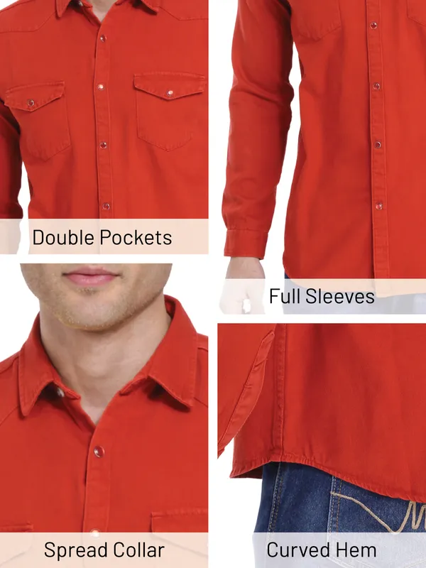 Men's_Flame_Orange_Cotton_Twill_Tactical_Cargo_Shirt