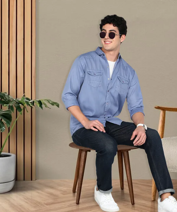 Men's_Powder_Blue_Cotton_Twill_Craft_Classic_Shirt
