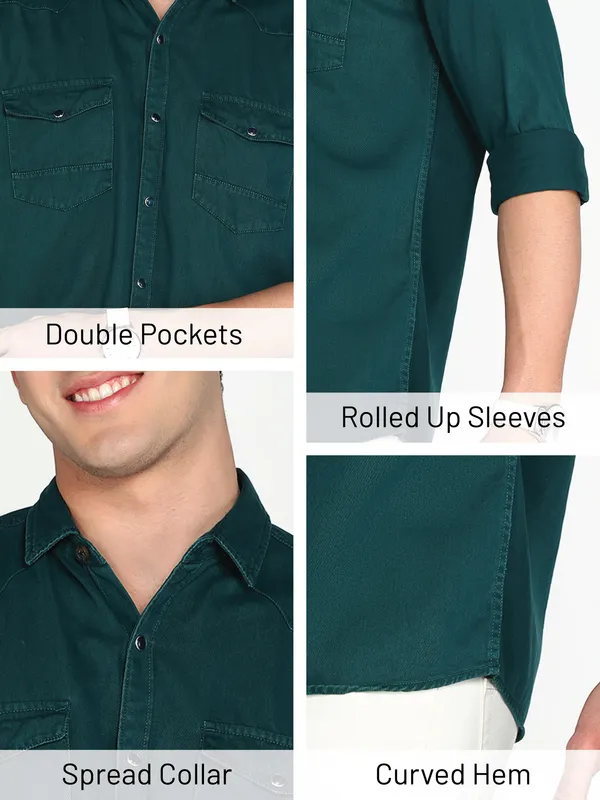 Men's_Teal_Green_Utility_Edge_Denim_Cargo_Shirt