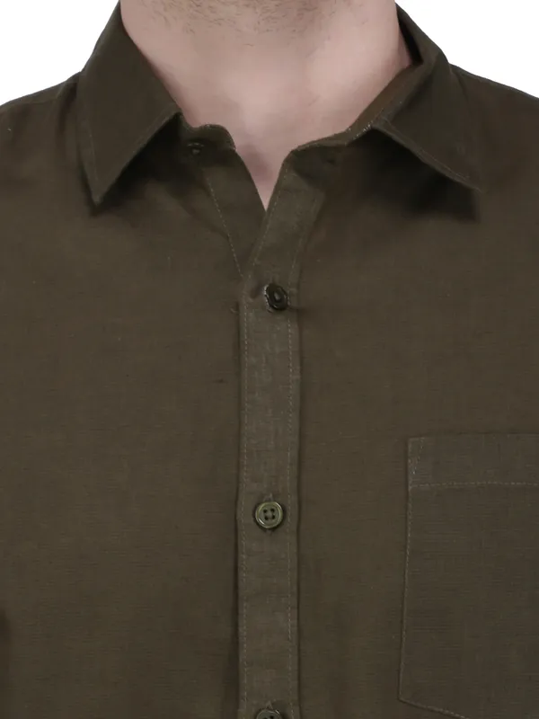 Southbay_Men's_Olive_Green_Corporate_Couture_Formal_Shirt