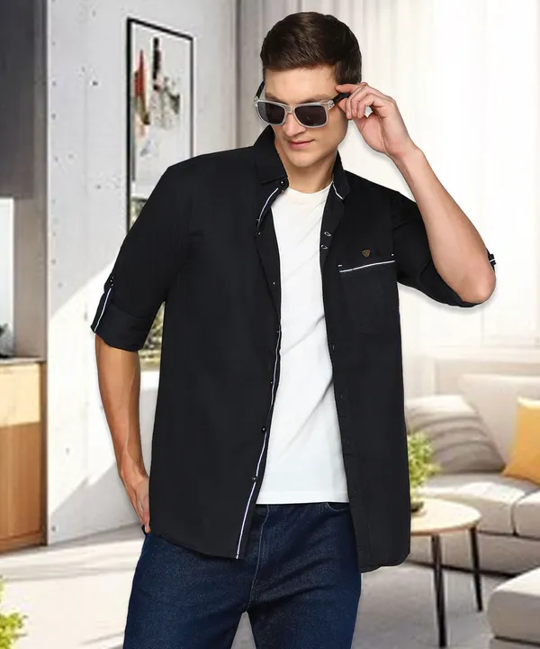Men's_Jet_Black_Linen_Cotton_Chic_Shirt