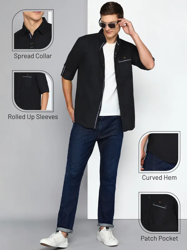 Men's_Jet_Black_Linen_Cotton_Chic_Shirt