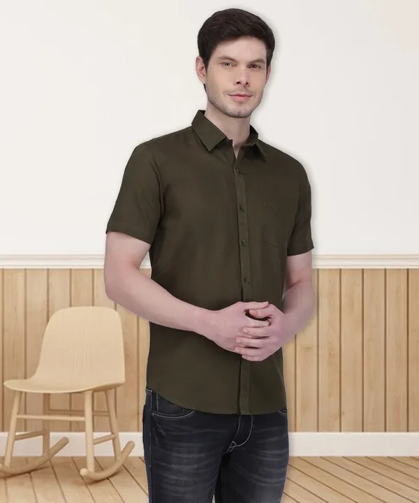 Southbay_Men's_Olive_Green_Corporate_Couture_Formal_Shirt