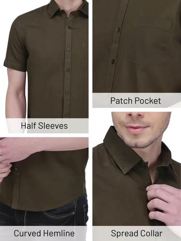 Southbay_Men's_Olive_Green_Corporate_Couture_Formal_Shirt