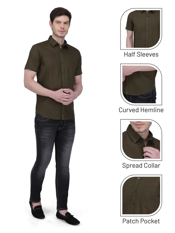 Southbay_Men's_Olive_Green_Corporate_Couture_Formal_Shirt