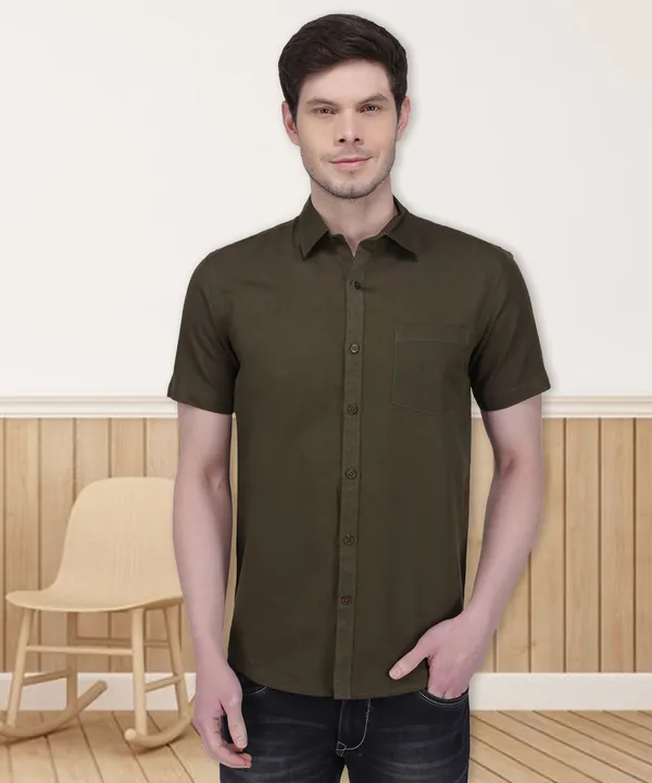 Southbay_Men's_Olive_Green_Corporate_Couture_Formal_Shirt