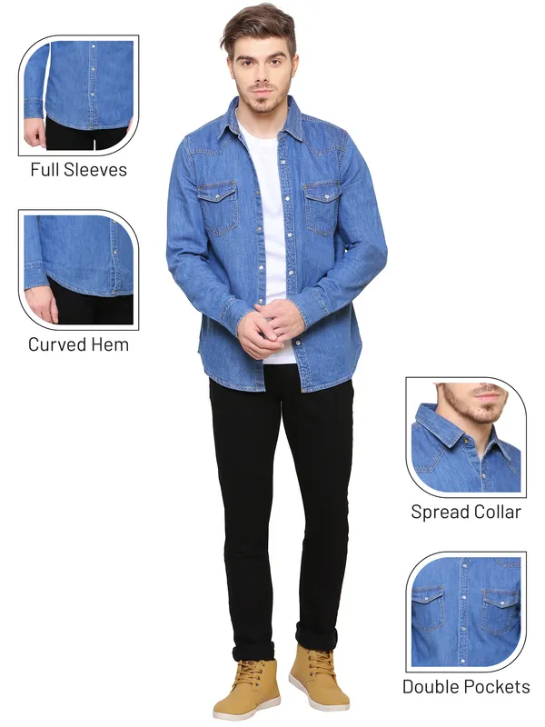 Southbay_Men's_Medium_Blue_Street_Style_Denim_Shirt