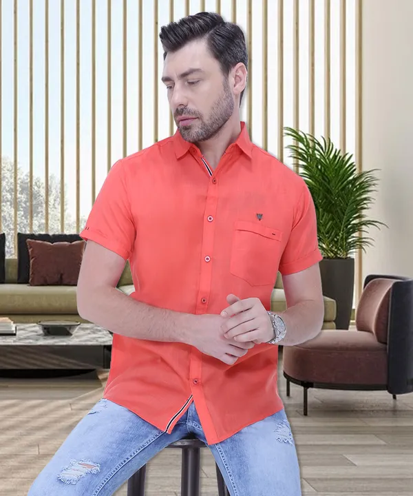 Men's_Peach_Airy_Comfort_Linen_Blend_Shirt