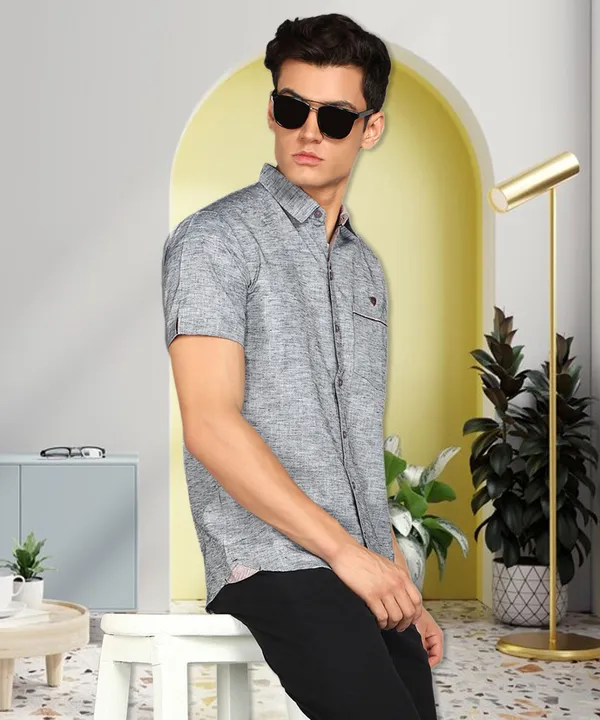 Men's_Slate_Grey_Airy_Slub_Linen_Cotton_Shirt