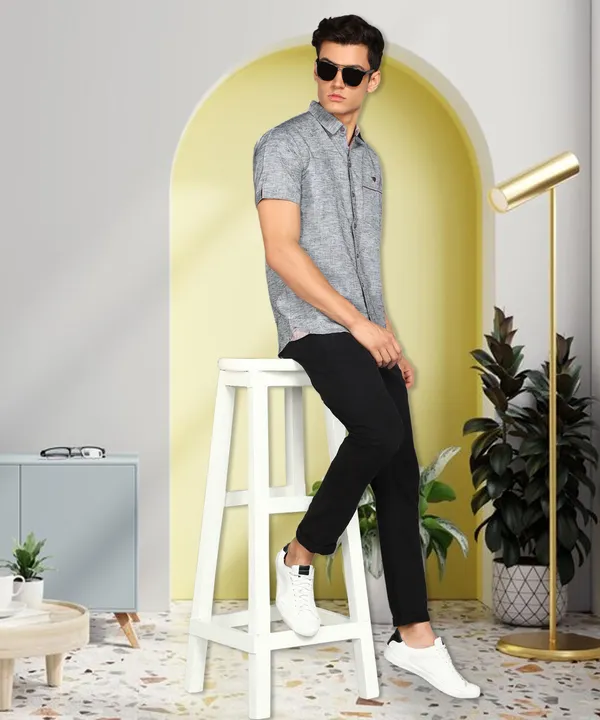 Men's_Slate_Grey_Airy_Slub_Linen_Cotton_Shirt