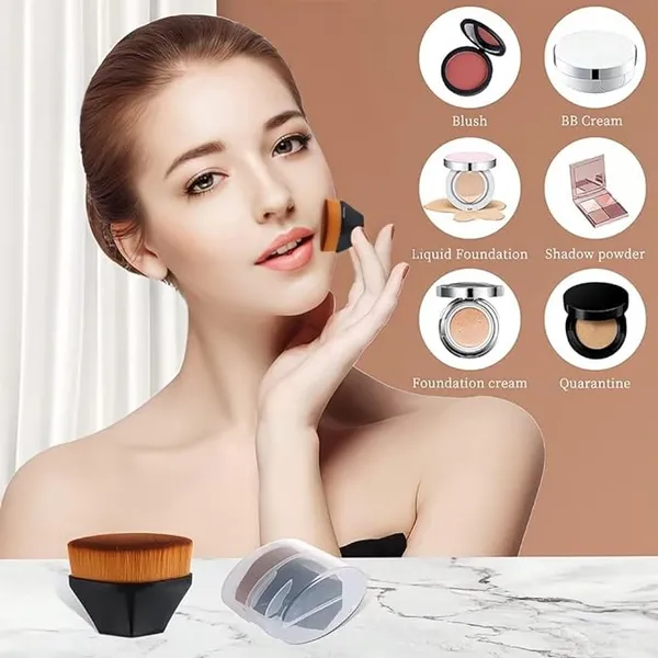 Makeup_brush_for_petal_shape_handle_and_soft_brown_plump_hair
