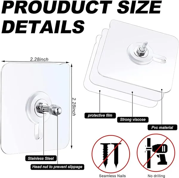 pack_of_10_waterproof,_oil_proof,_moisture_proof_and_heat_resistance_Screw_hook