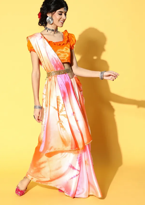 Orange_Satin_Saree_for_Women