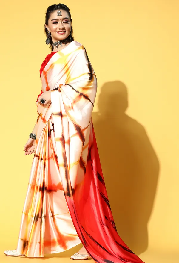 Cream_Satin_Saree_for_Women