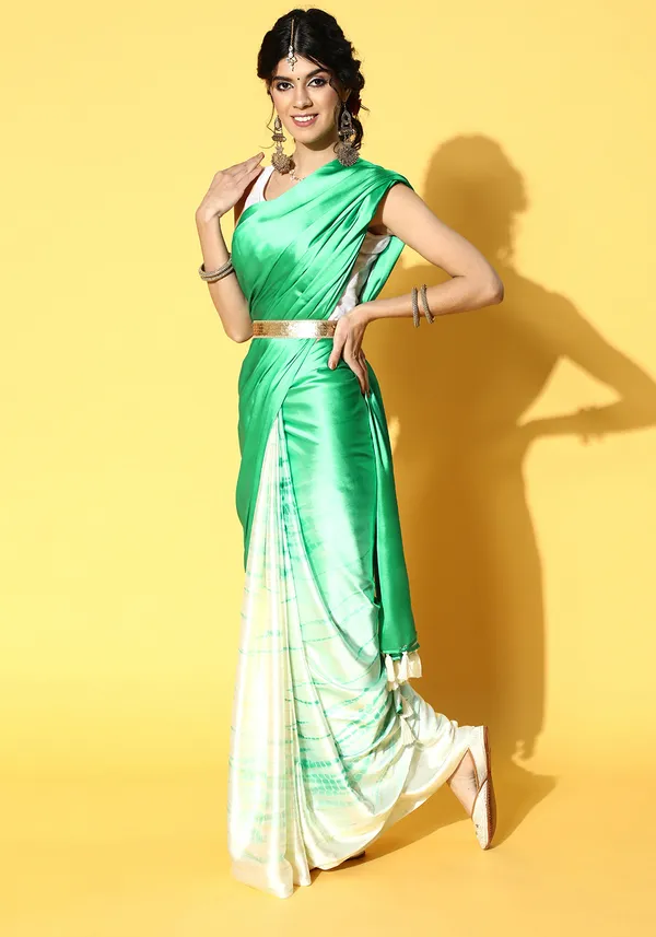 Green_Satin_Saree_for_Women