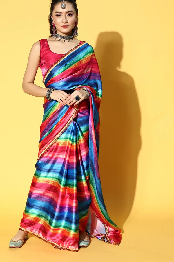 Multicolor_Satin_Saree_for_Women