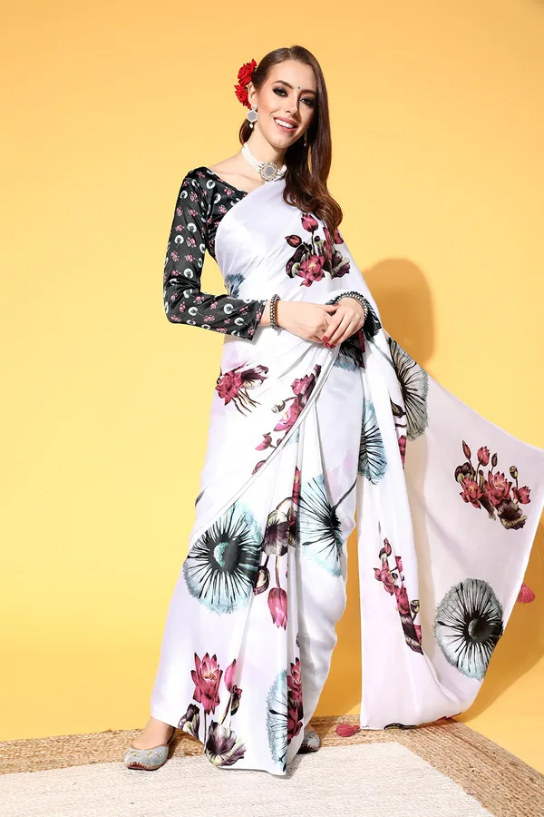 White_Satin_Saree_for_Women
