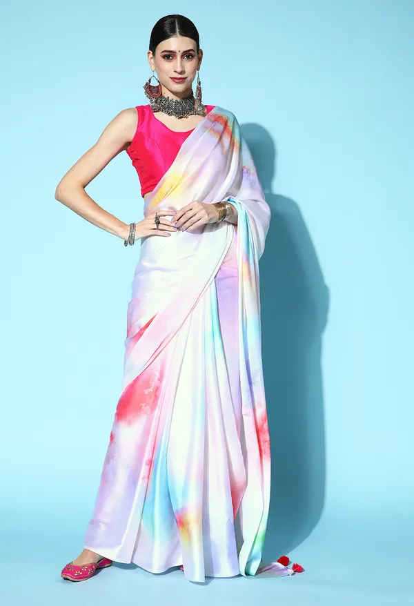 Multicolor_Satin_Saree_for_Women