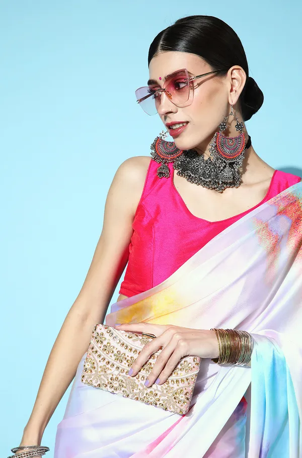 Multicolor_Satin_Saree_for_Women