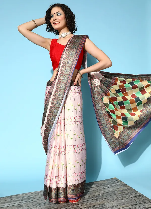 Beige_Satin_Saree_for_Women