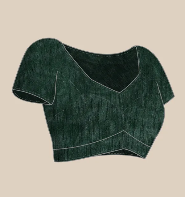 Dark_Green_Satin_Saree_for_Women