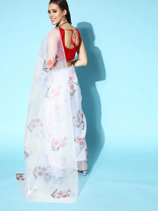 White_Organza_Saree_for_Women