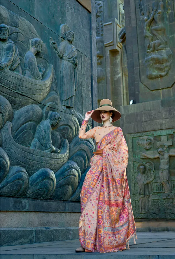 Organza_Silk_Kashmiri_Woven_Saree