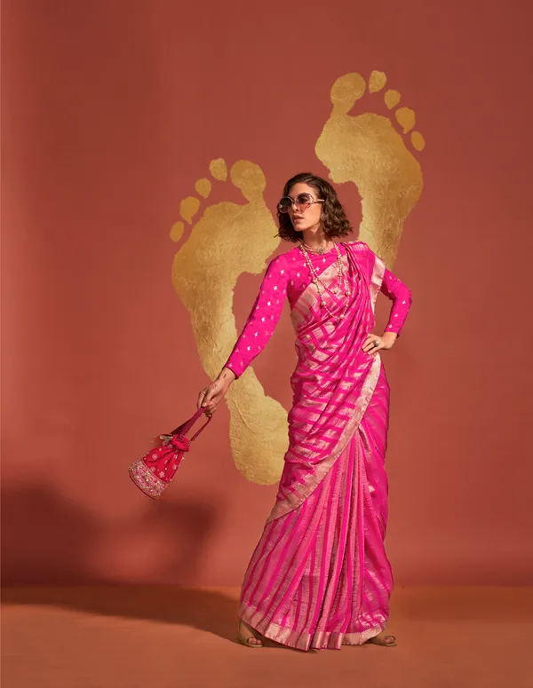 Pink_Premium_Range_Pure_Viscose_Woven_Saree