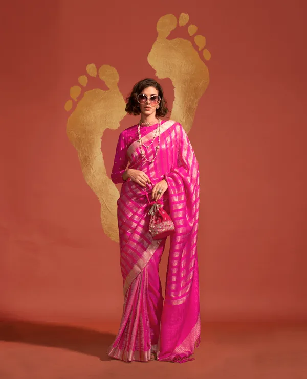 Pink_Premium_Range_Pure_Viscose_Woven_Saree