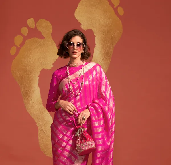 Pink_Premium_Range_Pure_Viscose_Woven_Saree