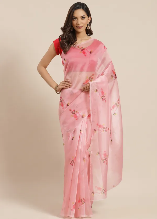 Beige_Organza_Saree_for_Women