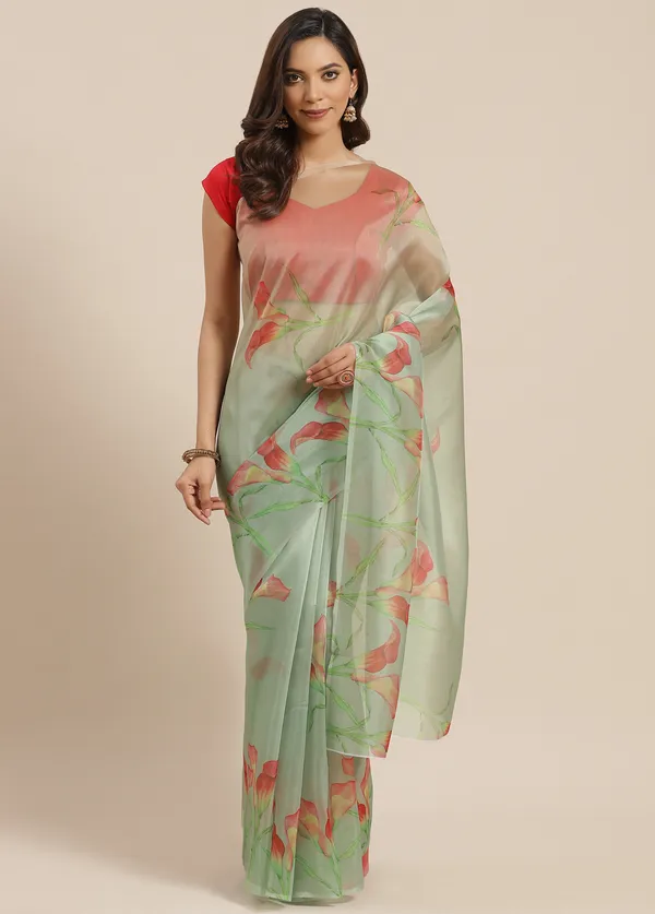 Green_Organza_Saree_for_Women