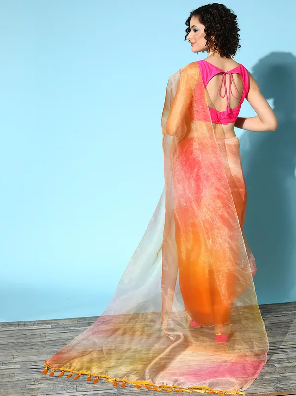 Mustard_Organza_Saree_for_Women