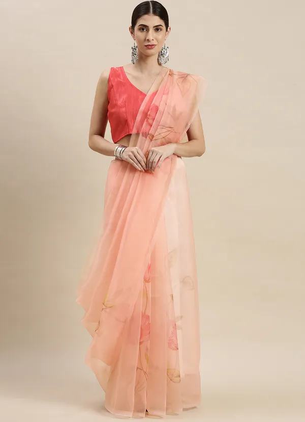 Orange_Organza_Saree_for_Women