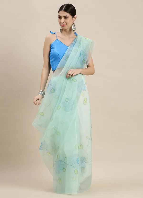 Green_Organza_Saree_for_Women