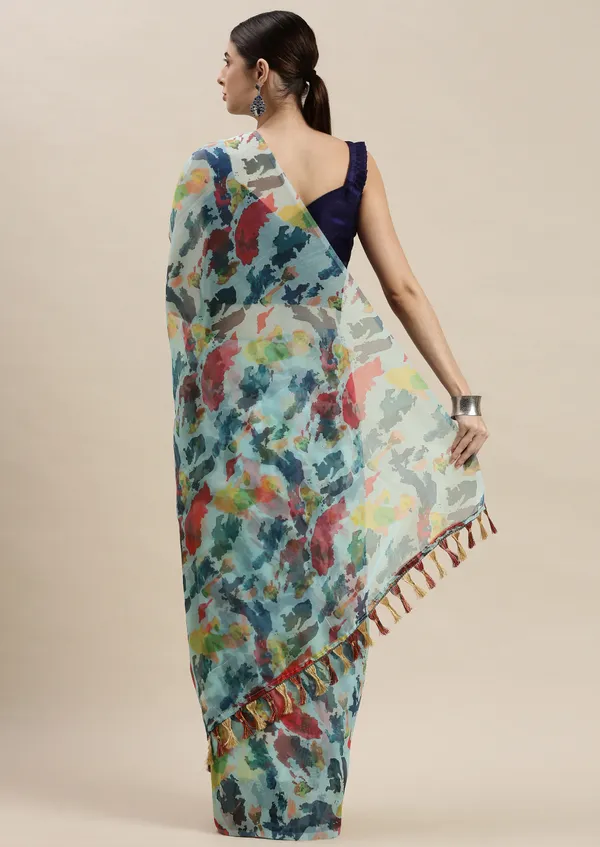 Blue_Organza_Saree_for_Women