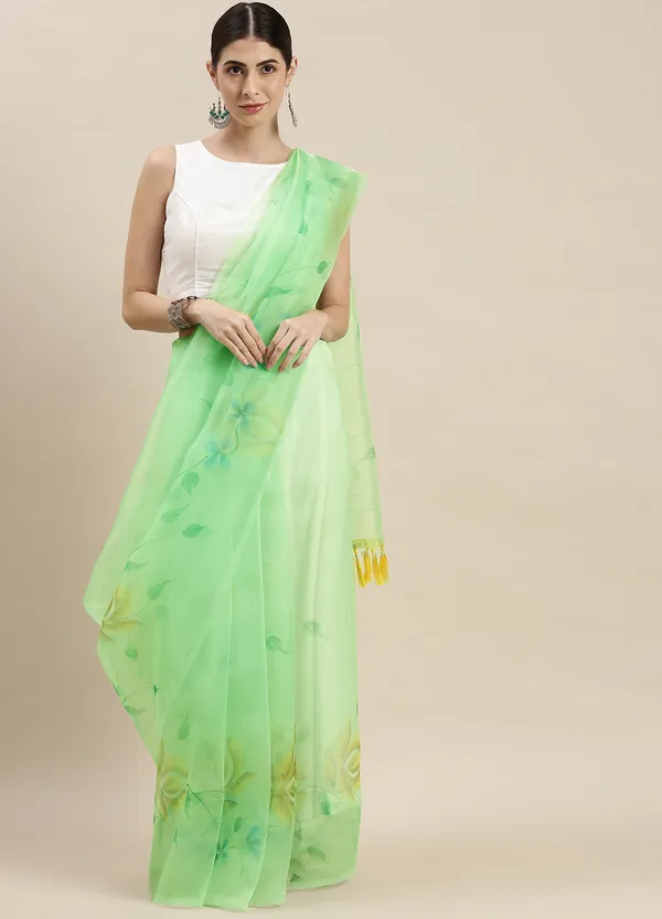 Green_Organza_Saree_for_Women