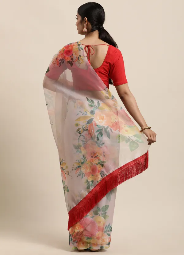 Beige_Organza_Saree_for_Women