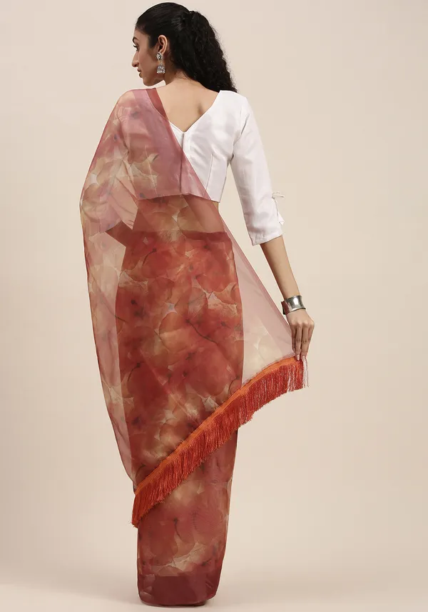 Orange_Organza_Saree_for_Women