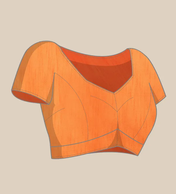 Orange_Organza_Saree_for_Women