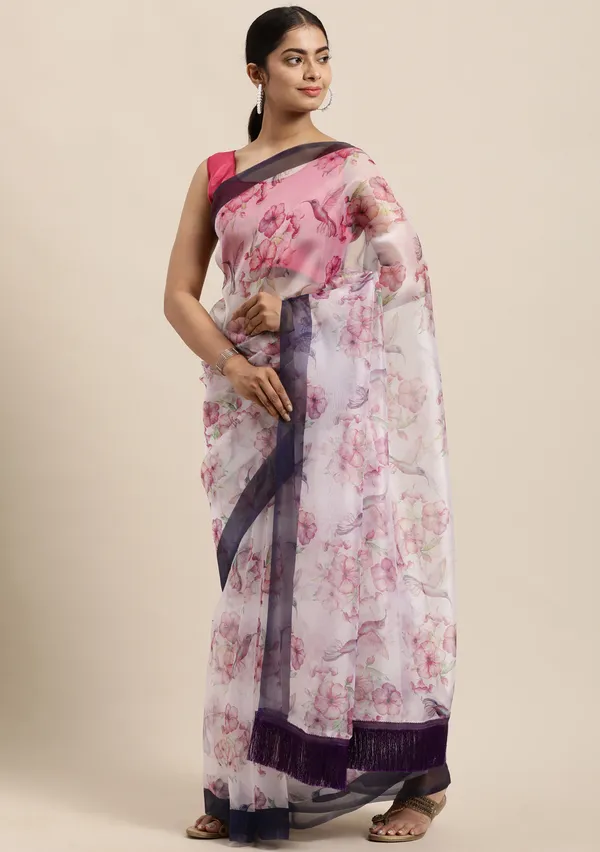 White_Organza_Saree_for_Women