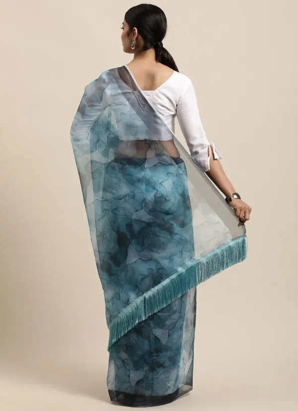Blue_Organza_Saree_for_Women