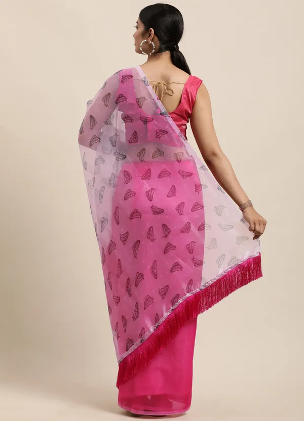 Pink_Organza_Saree_for_Women