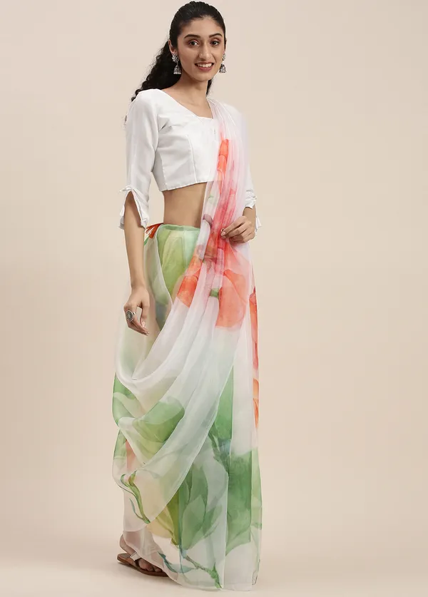 White_Organza_Saree_for_Women