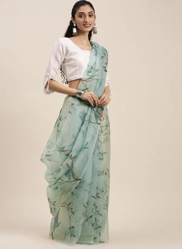 Blue_Organza_Saree_for_Women