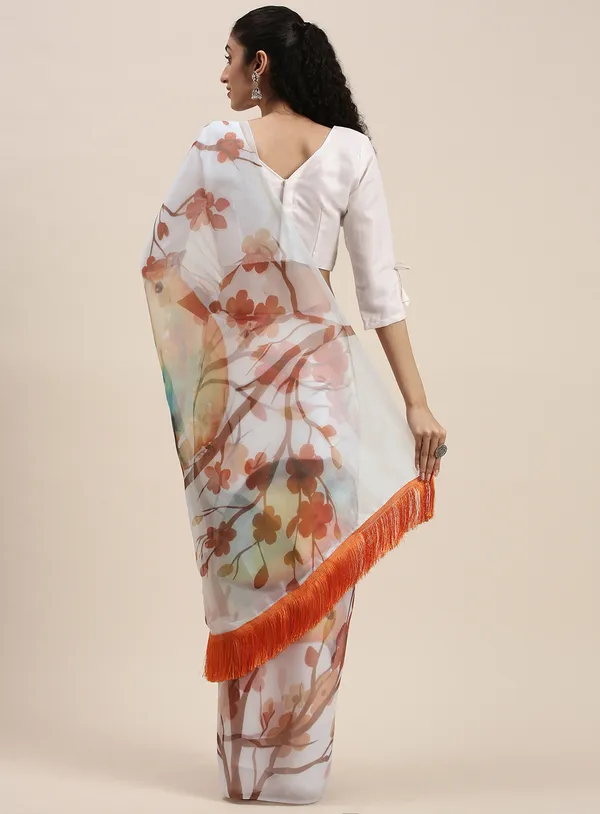 Orange_Organza_Saree_for_Women